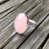 Sølvring - Rosenkvarts