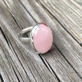 Sølvring - Rosenkvarts
