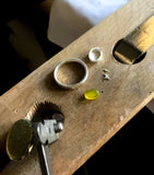 Sølvring - Gul Agat