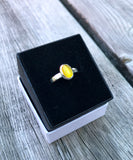 Sølvring - Gul Agat