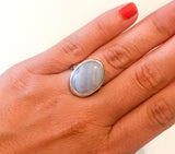 Sølvring - Blonde Agat