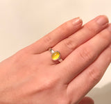 Sølvring - Gul Agat