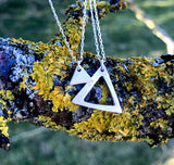 Trekant, liten - Sølvsmykke