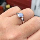 Sølvring - Blonde Agat, liten