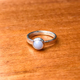 Sølvring - Blonde Agat, liten