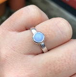 Sølvring - Blonde Agat, liten