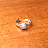 Sølvring - Blonde Agat, liten