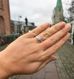 Sølvring - Blonde Agat, liten