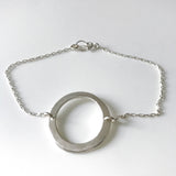 Rund, stor - armbånd i sølv