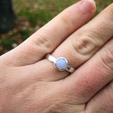 Sølvring - Blonde Agat, liten