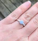 Sølvring - Blonde Agat, liten