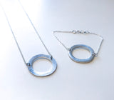 Rund (stor) - smykke og armbånd i sølv