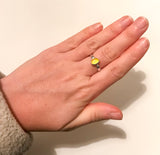 Sølvring - Gul Agat