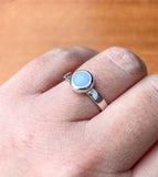 Sølvring - Blonde Agat, liten