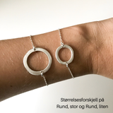 Rund (stor) - smykke og armbånd i sølv